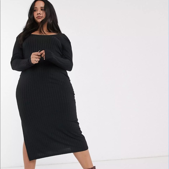 ASOS Curve Dresses & Skirts - ASOS DESIGN Curve long sleeve midi dress